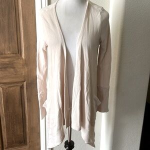 Splendid Open Waffle Knit Cardigan Thermal Cotton Beach Coastal Medium Modal